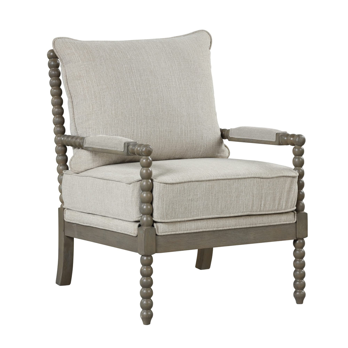 Hanako Accent Chair in Beige And Antique Grey
