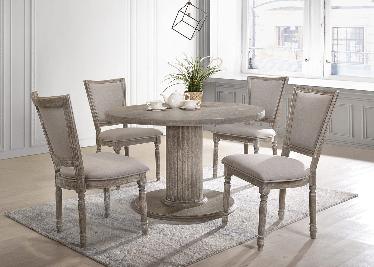 JESSDC Upholstered Dining Chair in Grey - front view
