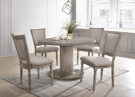 JESSDC Upholstered Dining Chair in Grey - front view