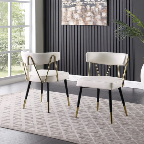 Antoine Glam Upholstered Dining Chair - front view