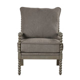 Hanako Accent Chair in Taupe And Antique Grey - detail view