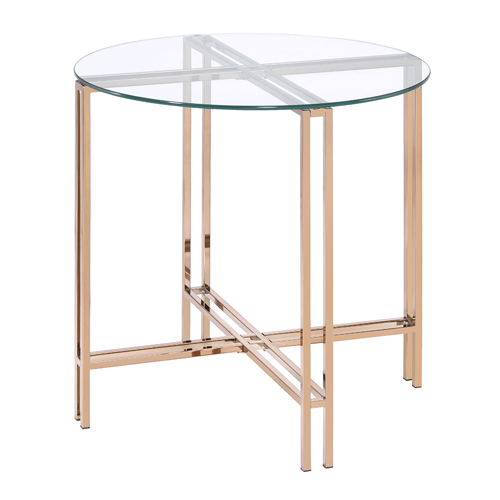 Veises Glass-Top Accent Tables
