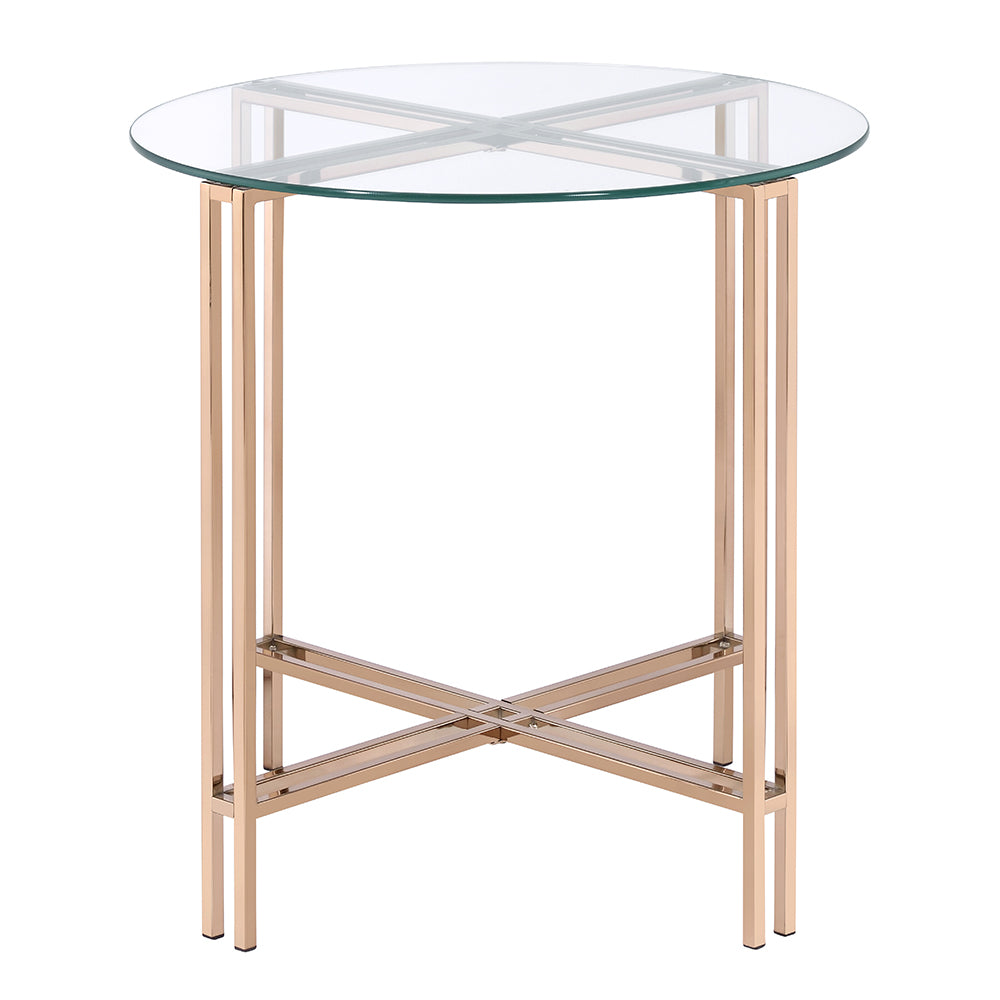Veises Glass-Top Accent Tables