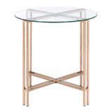 Veises Glass-Top Accent Tables