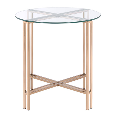 Veises Glass-Top Accent Tables