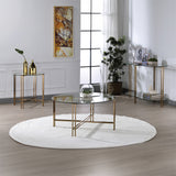 Veises Glass-Top Accent Tables