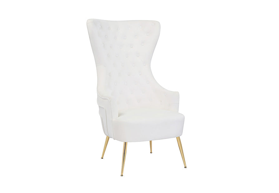 Interior backrest showing rhythmic button tufting pattern