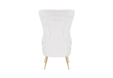 Destiny accent chair in gray velvet for office or guest seating