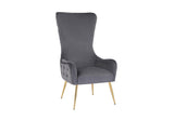 Angled view highlighting the sleek lines of the FOAK contemporary chair.