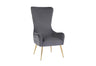 Angled view highlighting the sleek lines of the FOAK contemporary chair.