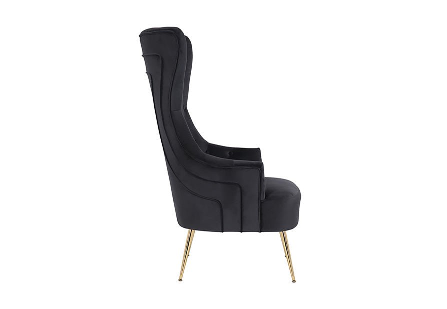 High-density foam cushioning detail on contemporary armchair