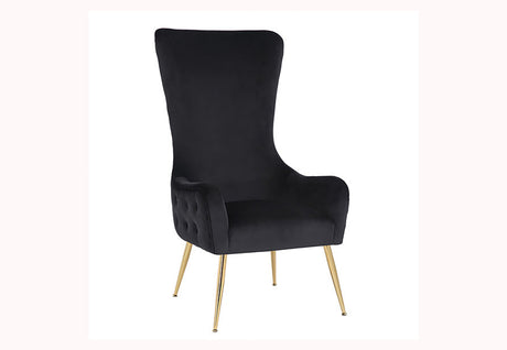 Full view of the Blair chair illustrating the modern glam style.