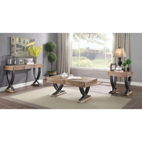 Pellio Rustic Industrial Coffee & End Table