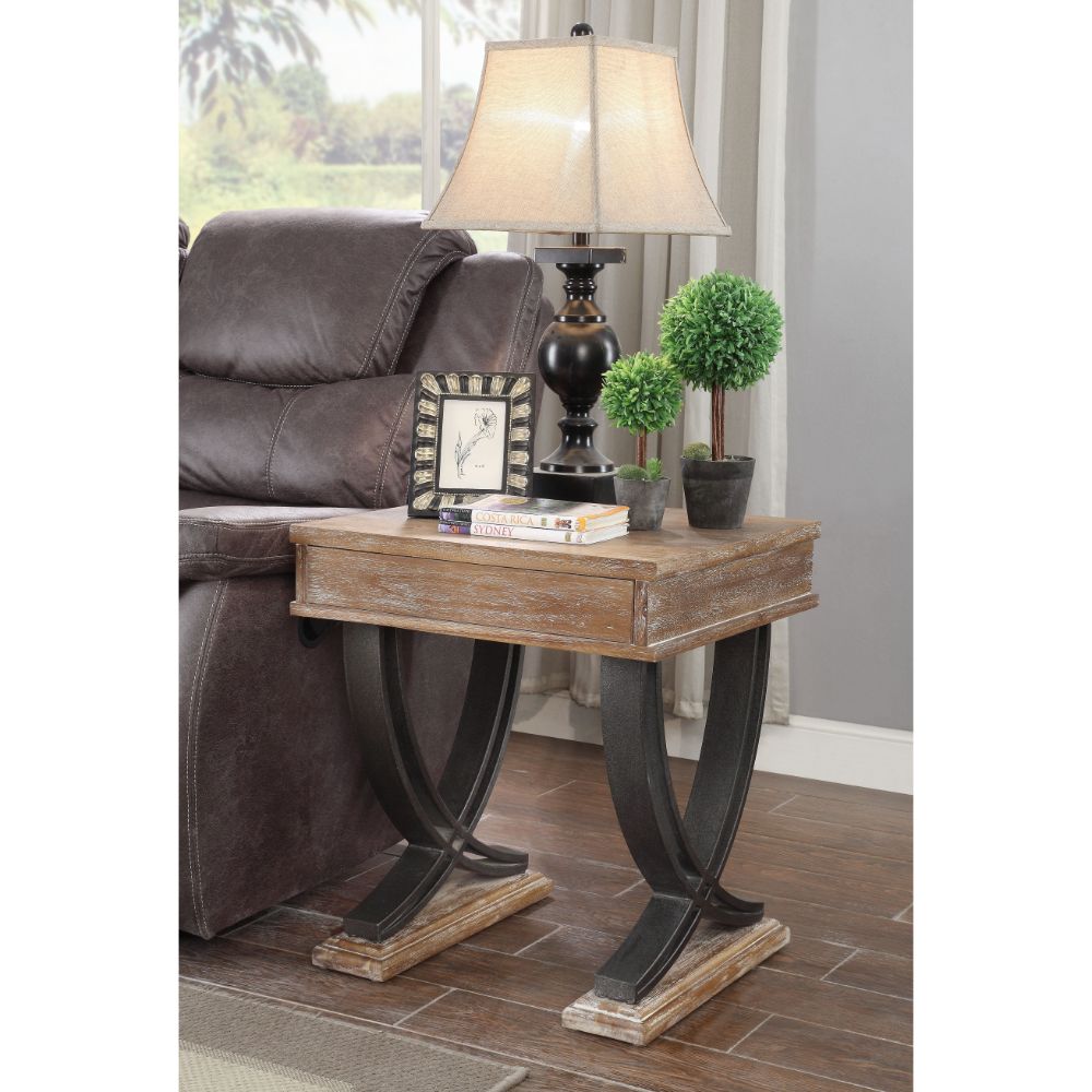 Pellio Rustic Industrial Coffee & End Table