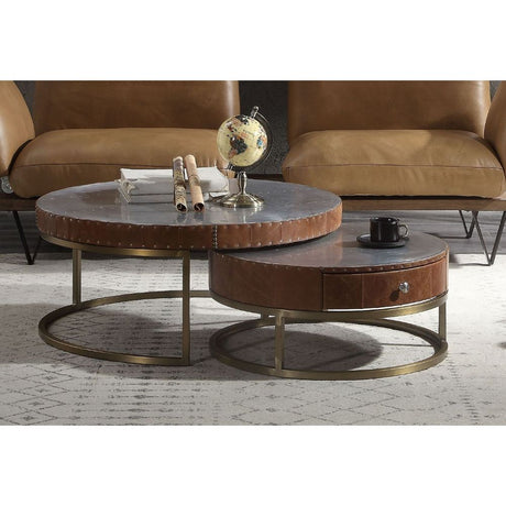 Tamas Round Drum Coffee Table