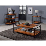 Oaken Industrial Coffee Table & Serving Cart