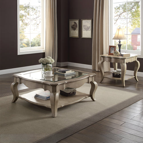 Chelmsford Occasional Tables & Mirrors - Scalloped Traditional Design & Antique Taupe
