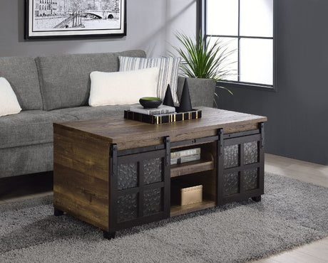 Nineel Barn Door Coffee Table