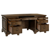 Hartshill Executive Desk, Credenza, File Cabinet & Bookcases - Traditional Home Office in Burnished Oak – view 13