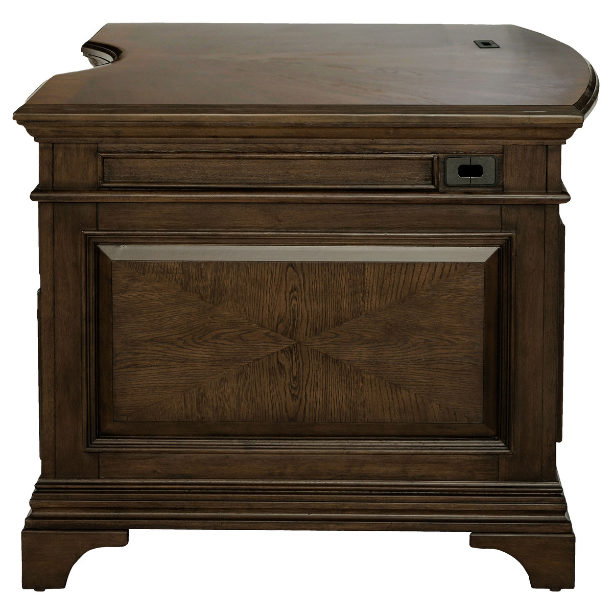 Hartshill Executive Desk, Credenza, File Cabinet & Bookcases - Traditional Home Office in Burnished Oak – view 15