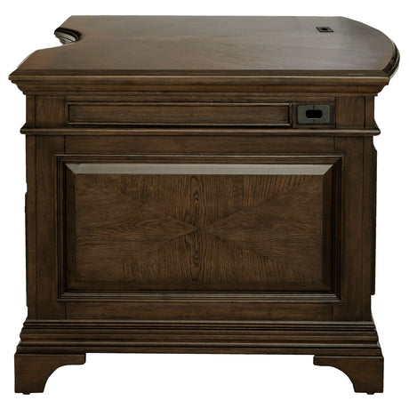 Hartshill Executive Desk, Credenza, File Cabinet & Bookcases - Traditional Home Office in Burnished Oak – view 15