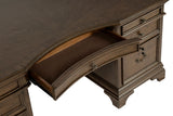 Hartshill Executive Desk, Credenza, File Cabinet & Bookcases - Traditional Home Office in Burnished Oak – view 20