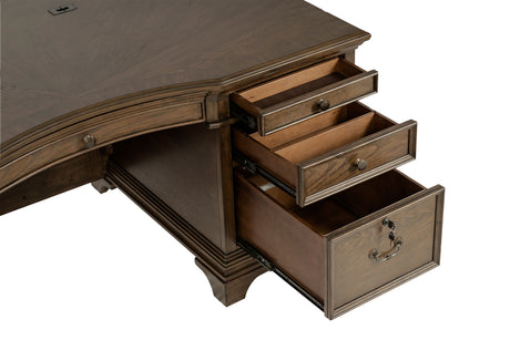 Hartshill Executive Desk, Credenza, File Cabinet & Bookcases – View 22