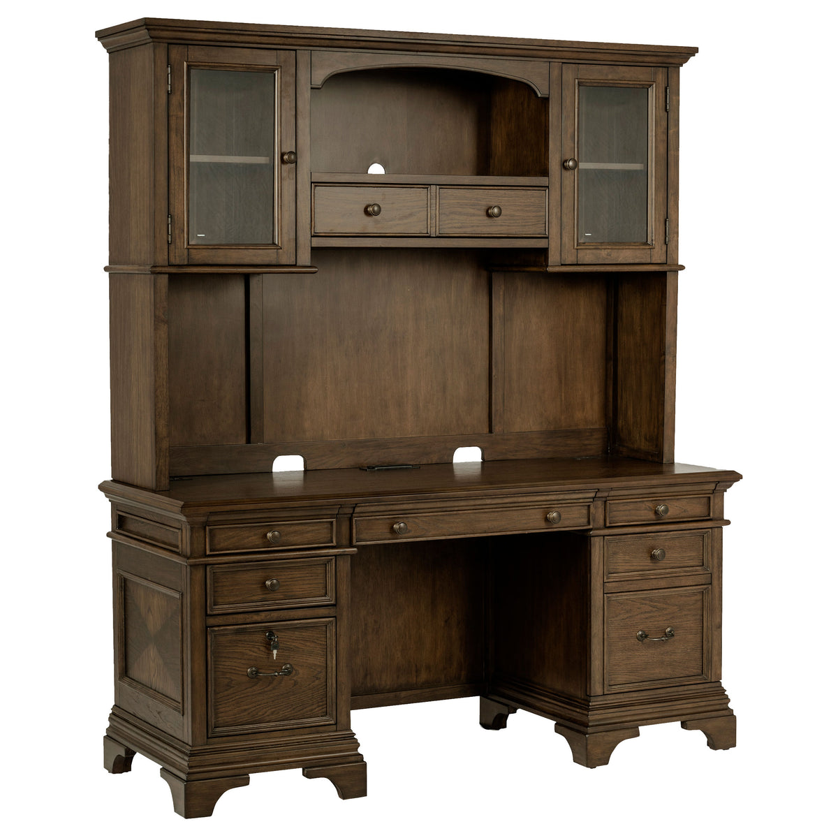 Hartshill Executive Desk, Credenza, File Cabinet & Bookcases - 66" Credenza Desk with Hutch