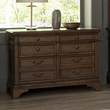 Hartshill Executive Desk, Credenza, File Cabinet & Bookcases - Traditional Home Office in Burnished Oak - lifestyle