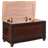 Finlay Cedar-Lined Storage Chest - Carved Trim, Turned Feet & Safety Hinge in Dark Tobacco – view 3