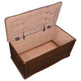 Finlay Cedar-Lined Storage Chest - Carved Trim, Turned Feet & Safety Hinge in Dark Tobacco – view 4