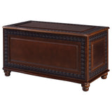 Finlay Cedar-Lined Storage Chest - Carved Trim, Turned Feet & Safety Hinge in Dark Tobacco – view 6