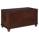 Finlay Cedar-Lined Storage Chest - Carved Trim, Turned Feet & Safety Hinge in Dark Tobacco – view 8