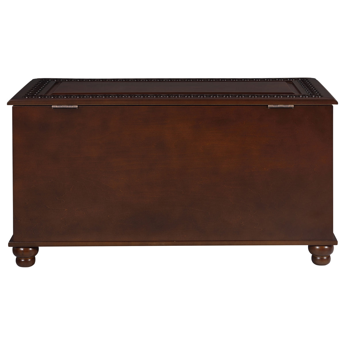Finlay Cedar-Lined Storage Chest - Carved Trim, Turned Feet & Safety Hinge in Dark Tobacco – view 9