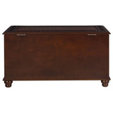 Finlay Cedar-Lined Storage Chest - Carved Trim, Turned Feet & Safety Hinge in Dark Tobacco – view 9
