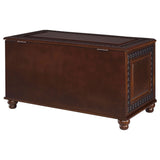 Finlay Cedar-Lined Storage Chest - Carved Trim, Turned Feet & Safety Hinge in Dark Tobacco – view 10
