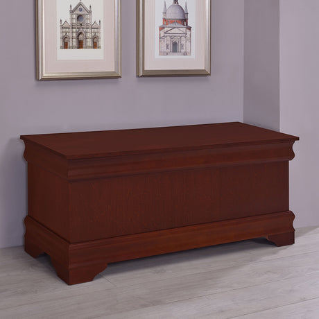 Pablo 47" Cedar-Lined Storage Chest - Traditional Flip-Top Blanket Chest in Warm Brown – view 1