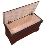 Pablo 47" Cedar-Lined Storage Chest - Traditional Flip-Top Blanket Chest in Warm Brown – view 11