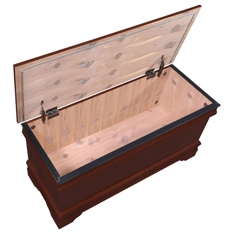 Pablo 47" Cedar-Lined Storage Chest - Traditional Flip-Top Blanket Chest in Warm Brown – view 11