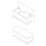 Pablo 47" Cedar-Lined Storage Chest - Traditional Flip-Top Blanket Chest in Warm Brown – view 13