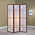 Katerina 3-Panel Shoji Room Divider - Japanese-Inspired Folding Screen in Cherry & White – view 1