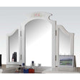 Torian Tri-Fold Vanity Mirror in White