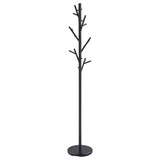 Clover 18-Hook Freestanding Metal Coat Rack - Tree-Inspired Design with Weighted Base in Matte Black – view 3