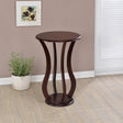 Elton Round Accent Table & Plant Stand - Sculptural Curved Legs in Cherry – view 1