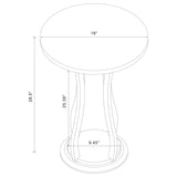 Elton Round Accent Table & Plant Stand - Sculptural Curved Legs in Cherry – view 4
