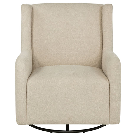 Serra Swivel Glider Chair - Sandy Beige Boucle for Nursery or Living Room – view 3