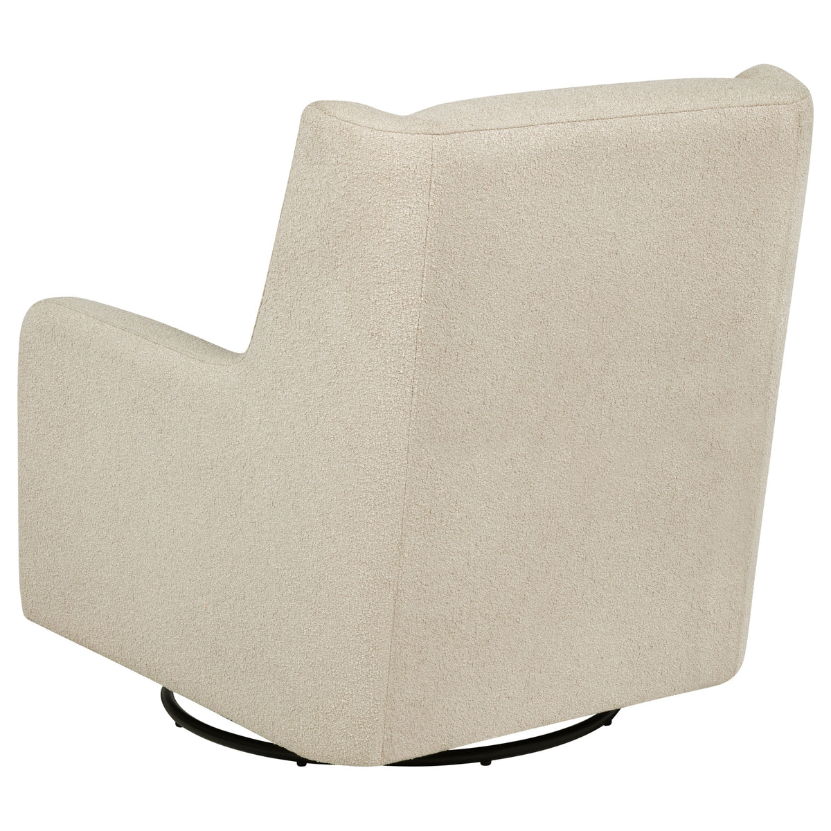 Serra Swivel Glider Chair - Sandy Beige Boucle for Nursery or Living Room – view 6