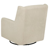 Serra Swivel Glider Chair - Sandy Beige Boucle for Nursery or Living Room – view 6