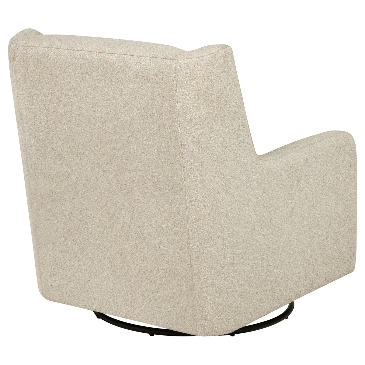 Serra Swivel Glider Chair - Sandy Beige Boucle for Nursery or Living Room – view 8