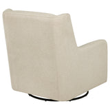 Serra Swivel Glider Chair - Sandy Beige Boucle for Nursery or Living Room – view 8